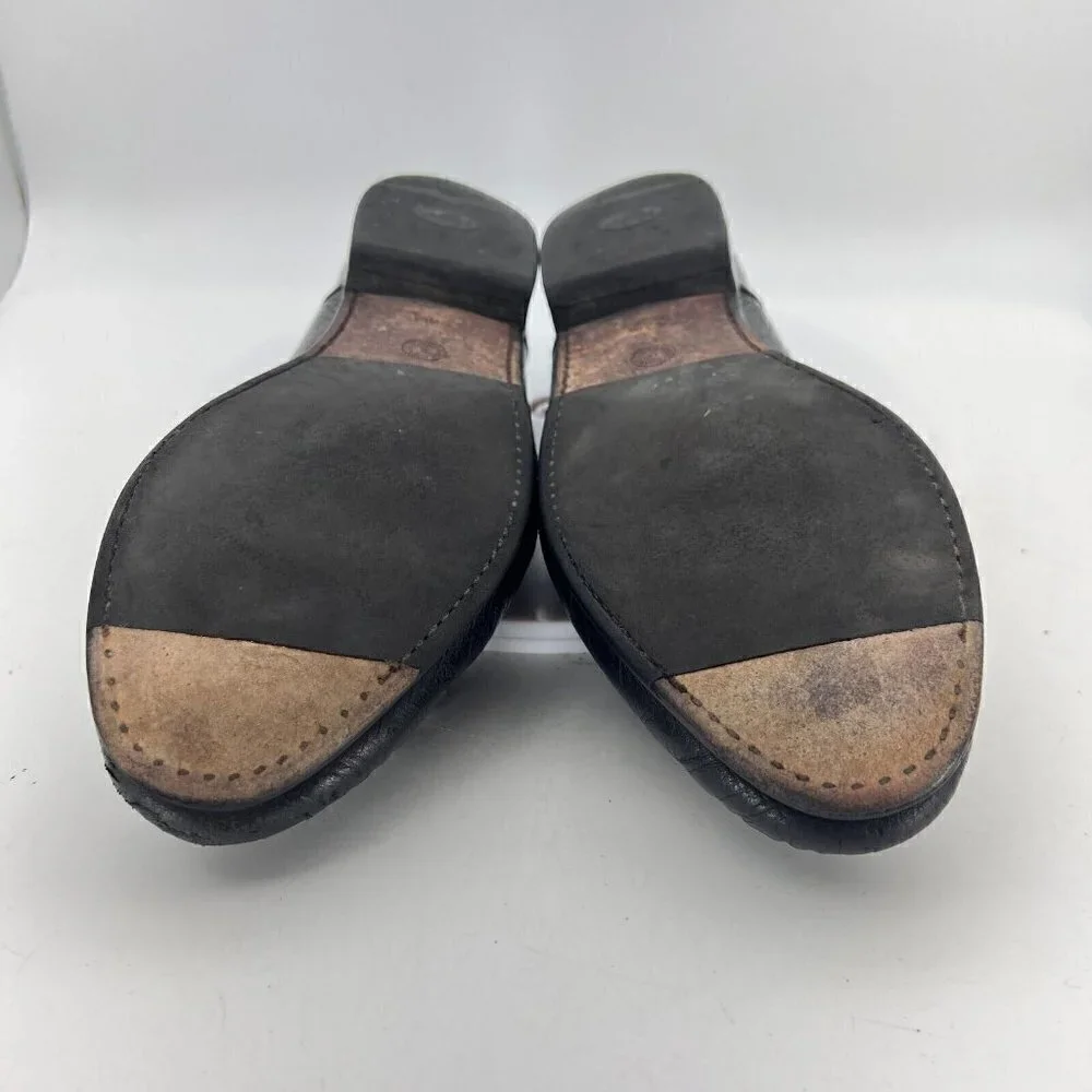Mezlan Rodeo Men Size 9.5 M Fringe Tassel Loafer Dress Shoes Black Leather